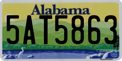 AL license plate 5AT5863