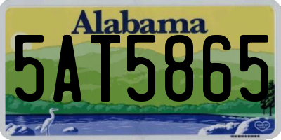 AL license plate 5AT5865