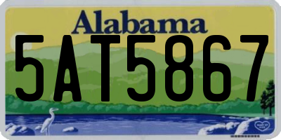 AL license plate 5AT5867