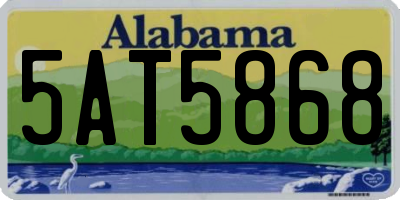 AL license plate 5AT5868