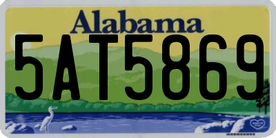 AL license plate 5AT5869