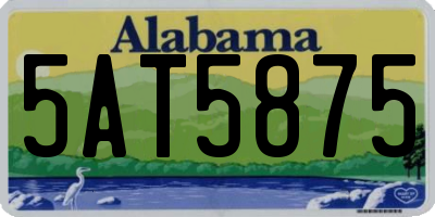 AL license plate 5AT5875