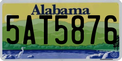 AL license plate 5AT5876