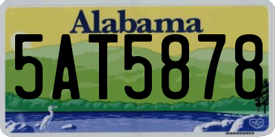 AL license plate 5AT5878