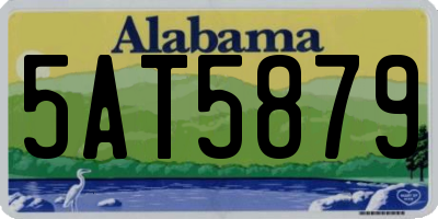 AL license plate 5AT5879