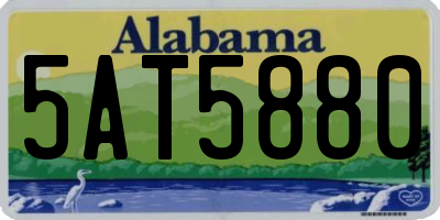 AL license plate 5AT5880