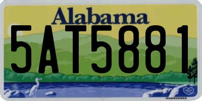AL license plate 5AT5881