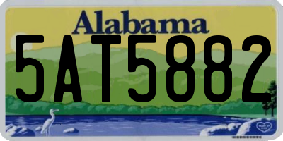 AL license plate 5AT5882