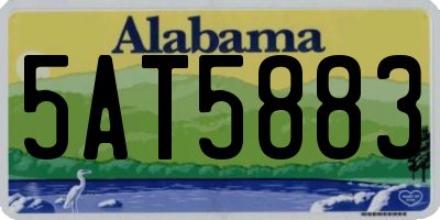 AL license plate 5AT5883