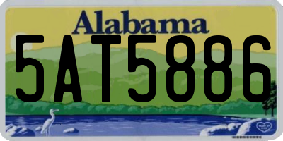 AL license plate 5AT5886