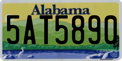 AL license plate 5AT5890