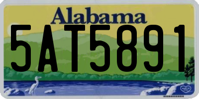 AL license plate 5AT5891