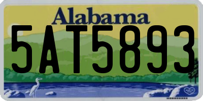 AL license plate 5AT5893