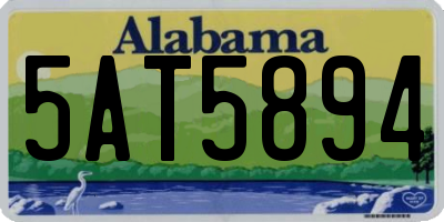 AL license plate 5AT5894