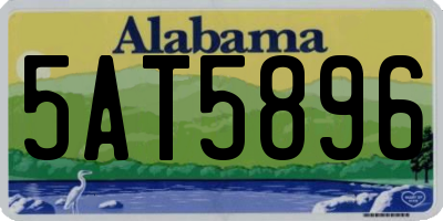 AL license plate 5AT5896