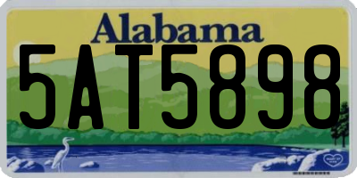 AL license plate 5AT5898