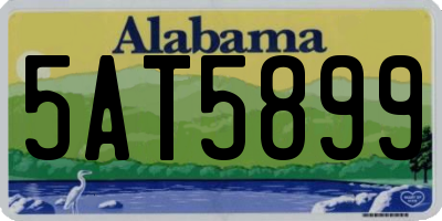 AL license plate 5AT5899