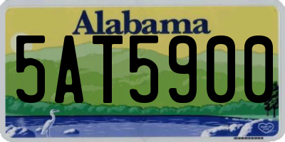 AL license plate 5AT5900