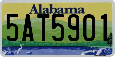 AL license plate 5AT5901