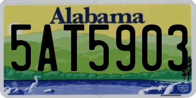AL license plate 5AT5903