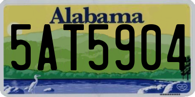 AL license plate 5AT5904