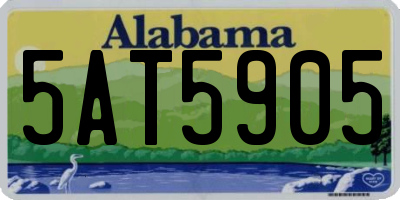 AL license plate 5AT5905