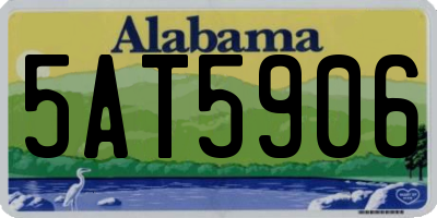 AL license plate 5AT5906