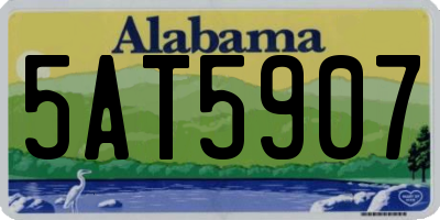 AL license plate 5AT5907