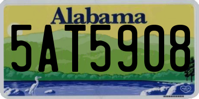 AL license plate 5AT5908