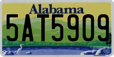 AL license plate 5AT5909