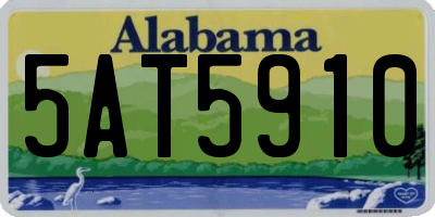 AL license plate 5AT5910
