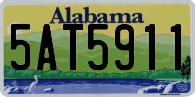 AL license plate 5AT5911
