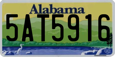 AL license plate 5AT5916