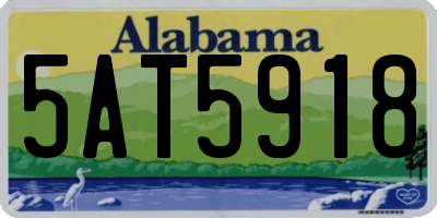 AL license plate 5AT5918