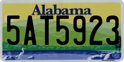 AL license plate 5AT5923