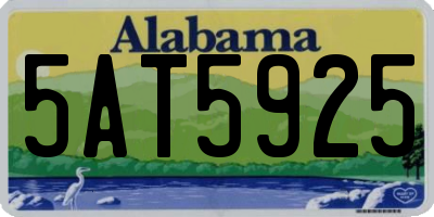 AL license plate 5AT5925