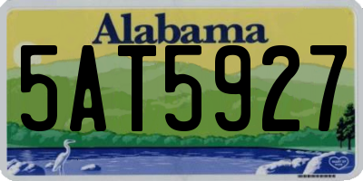 AL license plate 5AT5927