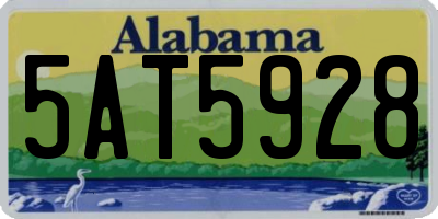 AL license plate 5AT5928