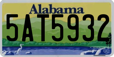 AL license plate 5AT5932