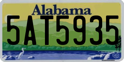 AL license plate 5AT5935