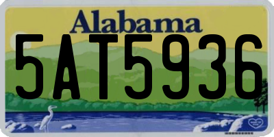 AL license plate 5AT5936