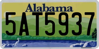 AL license plate 5AT5937