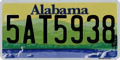 AL license plate 5AT5938