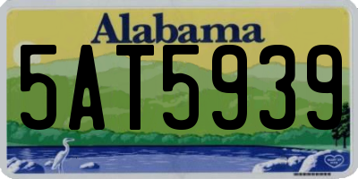 AL license plate 5AT5939
