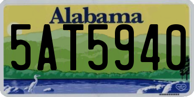 AL license plate 5AT5940