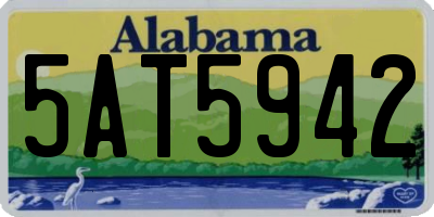 AL license plate 5AT5942