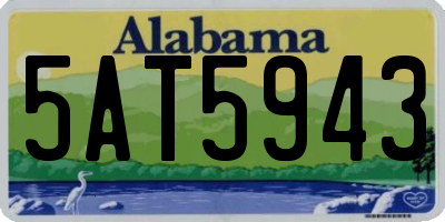AL license plate 5AT5943