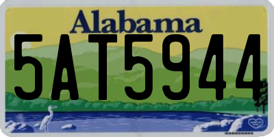 AL license plate 5AT5944