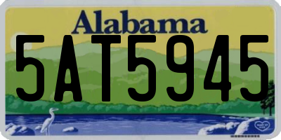 AL license plate 5AT5945
