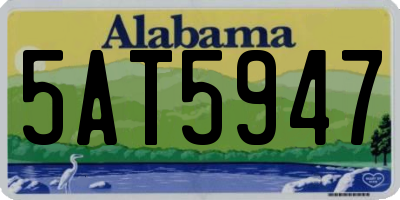 AL license plate 5AT5947